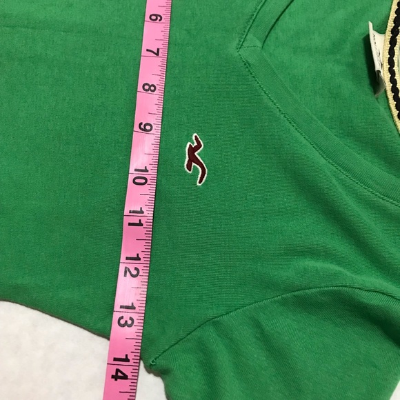 Hollister Girls S Green V-neckline Long Sleeves Pullover Top Blouse - Picture 8 of 14